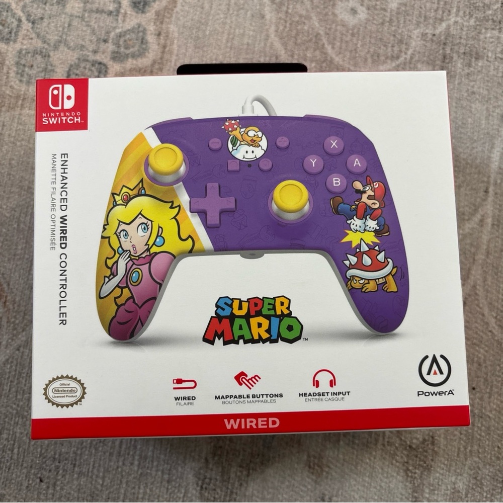 PowerA Enhanced Wired Controller for Nintendo Switch Super Mario Princess Peach